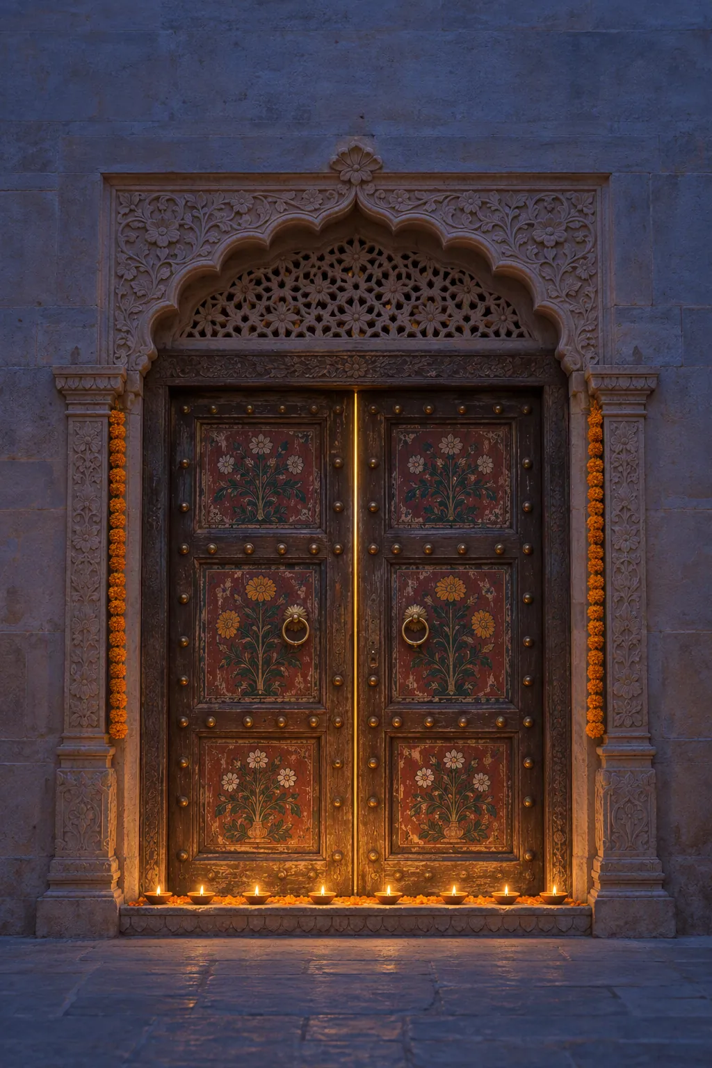 The The haveli walk wedding invite, closed